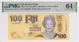 Fiji, 5-10 Dollars, 2007, UNC, p114a

PMG 64 EPQ, Queen Elizabeth II Portrait

Estimate: USD 100-200
