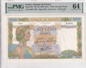 France, 500 Francs, 1942, UNC, p95b

PMG 64

Estimate: USD 150-300