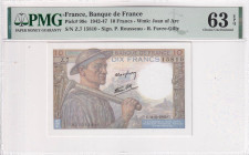 France, 10 Francs, 1942\1947, UNC, p99e

PMG 63 EPQ

Estimate: USD 50-100