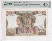 France, 5.000 Francs, 1957, XF, p131d

PMG 45

Estimate: USD 300-600