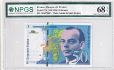 France, 50 Francs, 1994, UNC, p157A

NPGS 68 EPQ, High Condition

Estimate: USD 25-50