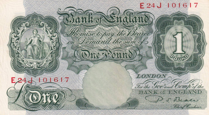 Great Britain, 1 Pound, 1948/1960, UNC, p369b

There are pinholes

Estimate:...