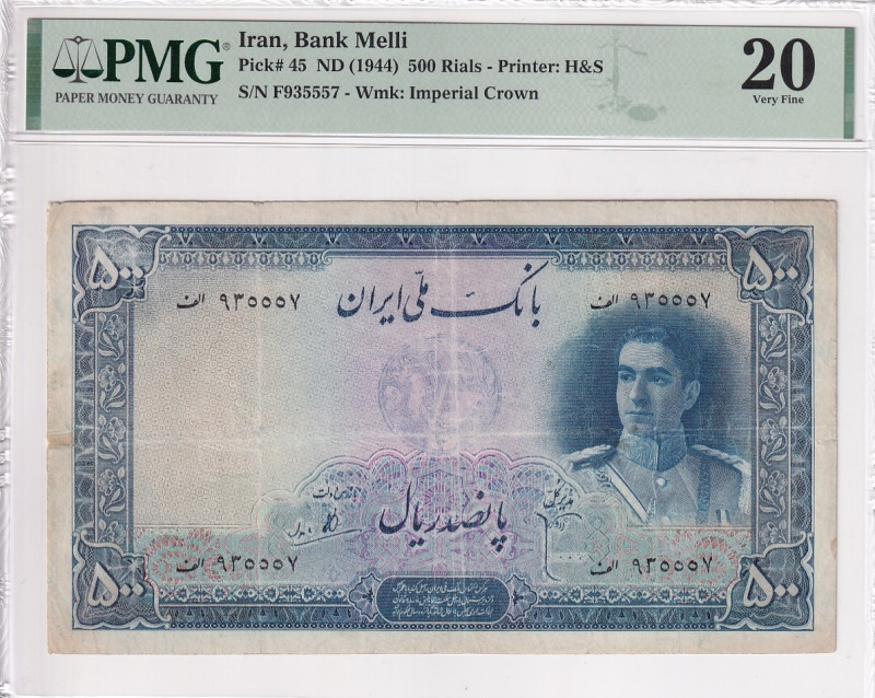 Iran, 500 Rials, 1944, VF, p45

PMG 20

Estimate: USD 300-600