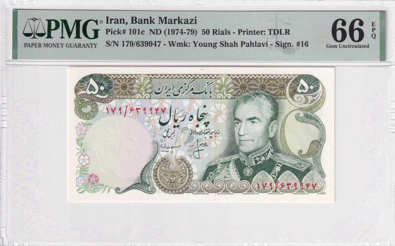 Iran, 50 Rials, 1974/1979, UNC, p101c

PMG 66 EPQ

Estimate: USD 30-60