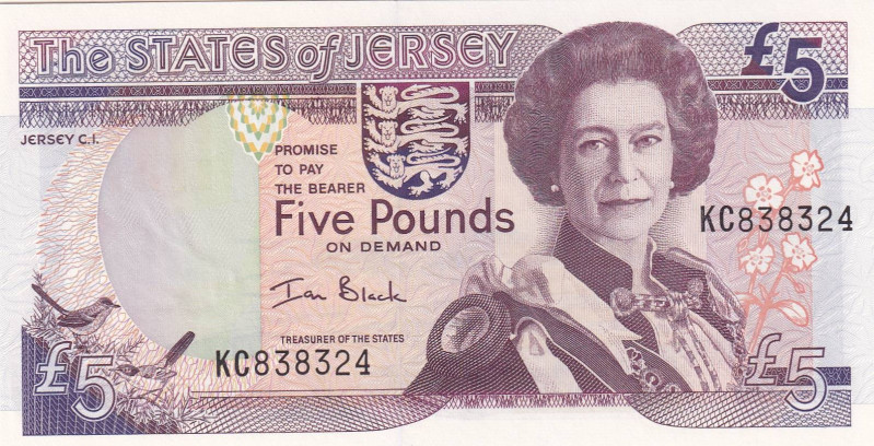 Jersey, 5 Pounds, 2000, UNC, p27a

Queen Elizabeth II Portrait

Estimate: US...