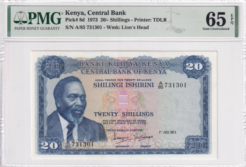 Kenya, 20 Shillings, 1973, UNC, p8d

PMG 65 EPQ

Estimate: USD 100-200