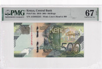 Kenya, 500 Shillings, 2019, UNC, p55a

PMG 67 EPQ, High condition , 4nd highest rated banknote certified by PMG

Estimate: USD 30-60