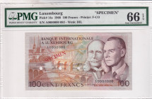 Luxembourg, 100 Francs, 1968, UNC, p14s, SPECIMEN

PMG 66 EPQ

Estimate: USD 300-600