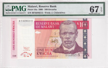 Malawi, 100 Kwacha, 2005, UNC, p54a

PMG 67 EPQ, High condition 

Estimate: USD 25-50