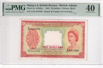 Malaya and British Borneo, 10 Dollars, 1953, XF, p3a

PMG 40, Queen Elizabeth II Portrait

Estimate: USD 400-800