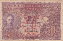 Malaya, 50 Cents, 1941, VF(-), p10a

There are tears on the edges of the banknote.

Estimate: USD 20-40