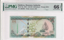 Maldives, 100 Rufiyaa, 2013, UNC, p22c

PMG 66 EPQ

Estimate: USD 25-50