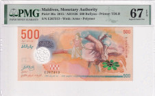 Maldives, 500 Rufiyaa, 2015, UNC, p30a

PMG 67 EPQ, High condition , Polymer

Estimate: USD 80-160
