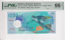 Maldives, 1.000 Rufiyaa, 2015, UNC, p31a

PMG 66 EPQ, Polymer

Estimate: USD 100-200