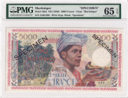 Martinique, 5.000 Francs, 1960, UNC, p36s2, SPECIMEN

PMG 65 EPQ

Estimate: USD 1.000-2.000