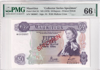 Mauritius, 50 Rupees, 1978, UNC, p33cCS1, SPECIMEN

PMG 66 EPQ,TOP POP, Collector Series

Estimate: USD 750-1.500