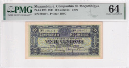 Mozambique, 20 Centavos, 1933, UNC, pR29

PMG 64, Perforated

Estimate: USD 30-60