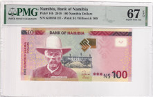 Namibia, 100 Namibia Dollars, 2018, UNC, p14b

PMG 67 EPQ, High condition 

Estimate: USD 30-60
