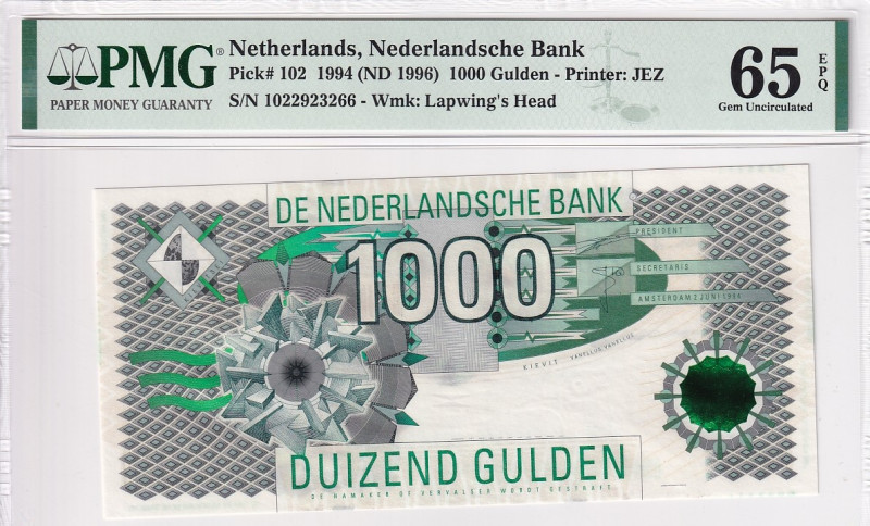 Netherlands, 1.000 Gulden, 1996, UNC, p102

PMG 65 EPQ

Estimate: USD 1250-2...