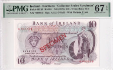 Northern Ireland, 10 Pounds, 1978, UNC, p63CS1, SPECIMEN

PMG 67 EPQ, High condition , Collector Series

Estimate: USD 150-300