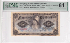 Paraguay, 5 Pesos, 1907, UNC, p156

PMG 64

Estimate: USD 40-80