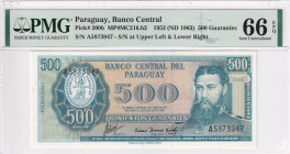 Paraguay, 500 Guaranies, 1963, UNC, p200b

PMG 66 EPQ

Estimate: USD 200-400