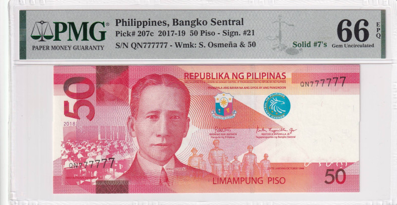 Philippines, 50 Piso, 2017/2019, UNC, p207c

PMG 66 EPQ

Estimate: USD 30-60