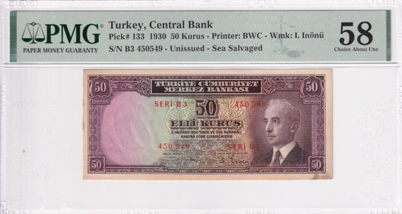 Turkey, 50 Kurush, AUNC, p133, 2.Emission

PMG 58, Sinking Ship

Estimate: U...