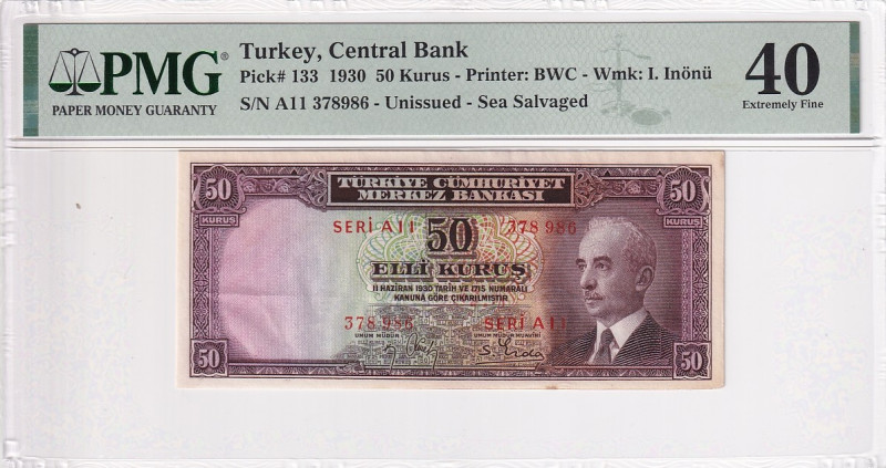 Turkey, 50 Kurush, XF, p133, 2.Emission

PMG 40, Sinking Ship

Estimate: USD...