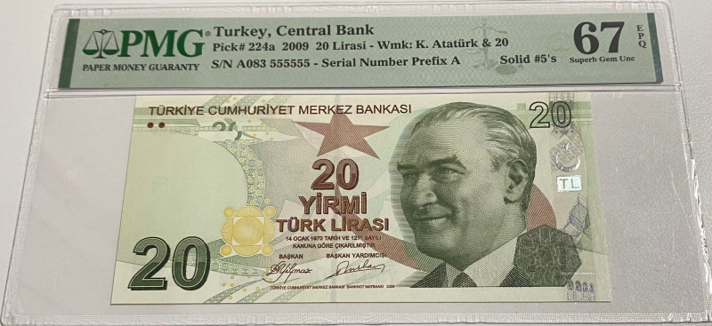 Turkey, 20 Lira, 2009, UNC, p224a, 9.Emission

PMG 67 EPQ, High condition , SO...