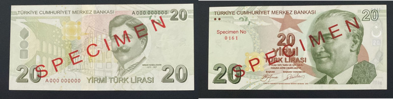 Turkey, 20-50 Lira, 2009, UNC(-), p224a, 9.Emission

SPECIMEN, p225a, AUNC, Li...