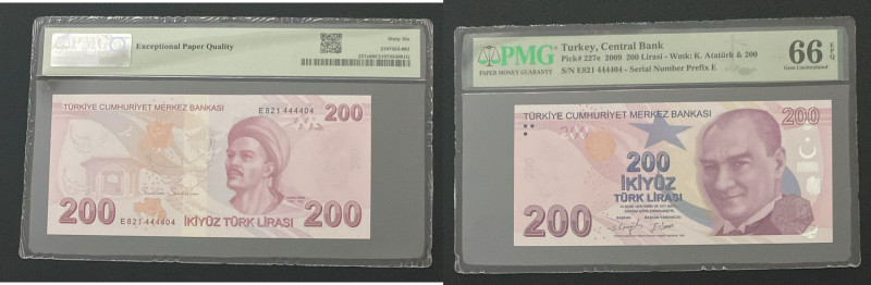 Turkey, 200 Lira, 2021, UNC, p227e, 9.Emission

PMG 66 EPQ, Nice serial number...