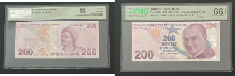 Turkey, 200 Lira, 2021, UNC, p227e, 9.Emission

PMG 66 EPQ, Radar

Estimate:...