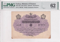 Turkey, Ottoman Empire, 20 Piastres, 1916, UNC, p80, Talat / Hüseyin Cahid

V. Mehmed Reşad Period, AH: 22 December 1331, sign: Talat / Hüseyin Cahi...