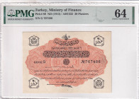 Turkey, Ottoman Empire, 20 Piastres, 1916, UNC, p88, Talat / Hüseyin Cahid

V. Mehmed Reşad Period, AH: 6 August 1332,sign: Talat / Hüseyin Cahid, P...