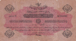 Turkey, Ottoman Empire, 1/2 Livre, 1917, FINE(-), p98, Cavid / Hüseyin Cahid

V. Mehmed Reşad Period, AH: 4 February 1332, Sign: Cavid / Hüseyin Cah...