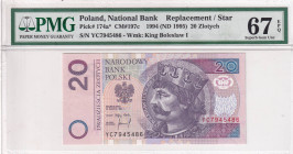 Poland, 20 Zlotych, 1995, UNC, p174ar, REPLACEMENT

PMG 67 EPQ

Estimate: USD 75-150