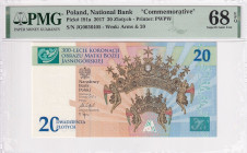 Poland, 20 Zlotych, 2017, UNC, p191a

PMG 68 EPQ, Commemorative banknote

Estimate: USD 100-200