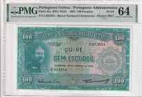 Portuguese Guinea, 100 Escudos, 1964, UNC, p41a

PMG 64

Estimate: USD 250-500