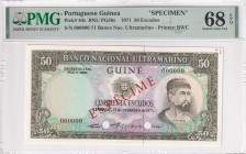 Portuguese Guinea, 50 Escudos, 1971, UNC, p44s, SPECIMEN

PMG 68 EPQ, High Condition 

Estimate: USD 200-400