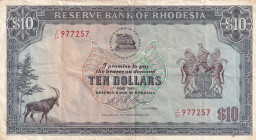 Rhodesia, 10 Dollars, 1975, VF, p33h

Stained

Estimate: USD 20-40