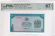 Rhodesia, 1 Dollar, 1978, UNC, p34c

PMG 67 EPQ, High condition 

Estimate: USD 75-150