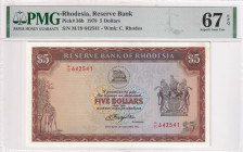 Rhodesia, 5 Dollars, 1978, UNC, p36b

PMG 67 EPQ, High condition 

Estimate: USD 100-200