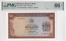 Rhodesia, 5 Dollars, 1978, UNC, p36b

PMG 66 EPQ

Estimate: USD 100-200