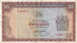 Rhodesia, 5 Dollars, 1978, VF, p36b

Stained

Estimate: USD 20-40