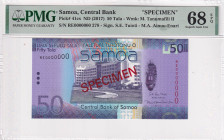 Samoa, 50 Tala, 2017, UNC, p41cs, SPECIMEN

PMG 68 EPQ, High Condition 

Estimate: USD 40-80