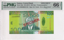 Samoa, 100 Tala, 2017, UNC, p44bs, SPECIMEN

PMG 66 EPQ, Commemorative banknote

Estimate: USD 30-60