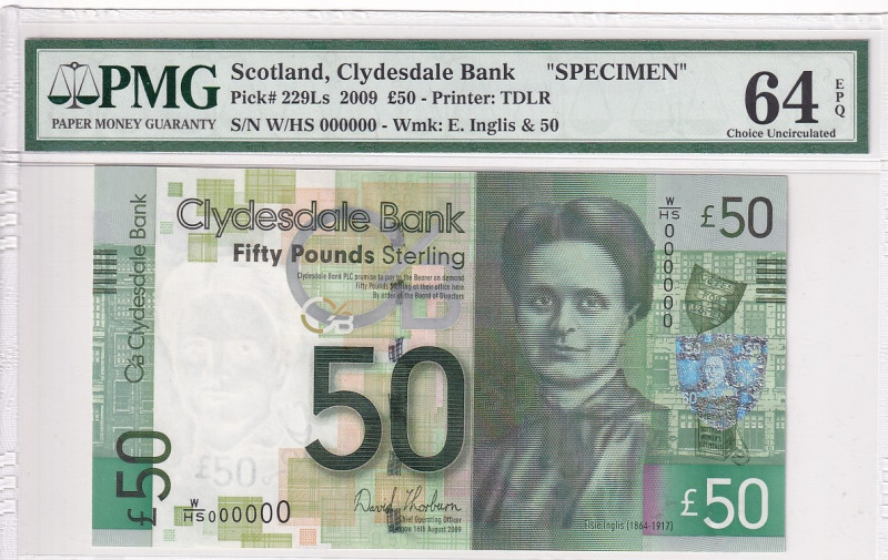 Scotland, 50 Pounds, 2009, UNC, p229Ls, SPECIMEN

PMG 64 EPQ

Estimate: USD ...