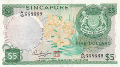 Singapore, 5 Dollars, 1967/1972, AUNC, p2d

Estimate: USD 25-50