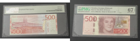 Sweden, 500 Kronor, 2016, UNC, p73

PMG 67 EPQ, High condition 

Estimate: USD 150-300